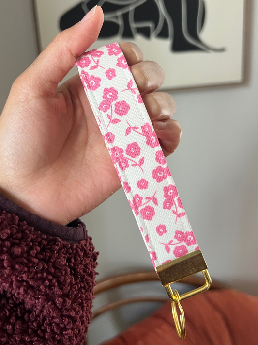 Pink Blossom Wristlet 🤍