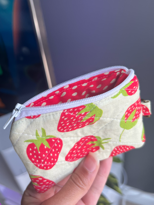 Sweet Strawberry Keychain Pouch 🍓